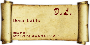 Doma Leila névjegykártya